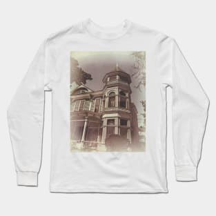 Victorian House Detail In Sepia photograph Long Sleeve T-Shirt